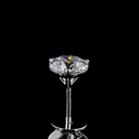 1.6 Cts 14k White Gold Round Shape Martini Earring - Image 4