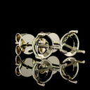 2.04 Cts 14k White Gold Round Shape Martini Earring - Image 3