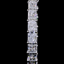 6.99 Cts 14k White Gold Radiant Shape Hoops Earring - Image 2