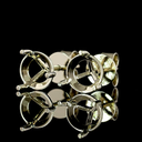 2.05 Cts 14k White Gold Round Shape Martini Earring - Image 2