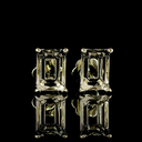 4.12 Cts 14k White Gold Radiant Shape Studs Earring - Video