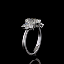 2.61 Cts 14k White Gold Oval Shape Special Ring - Image 4