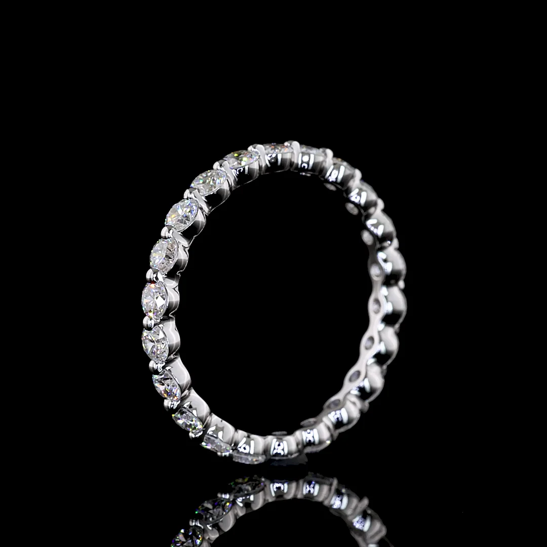1.2 Cts 14k White Gold Round Shape Eternity Band Eternity Band - Image 4