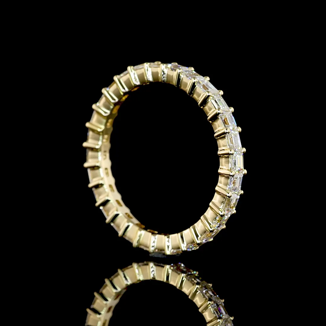 0.84 Cts 14k Yellow Gold Baguette Shape Eternity Band Eternity Band - Image 2