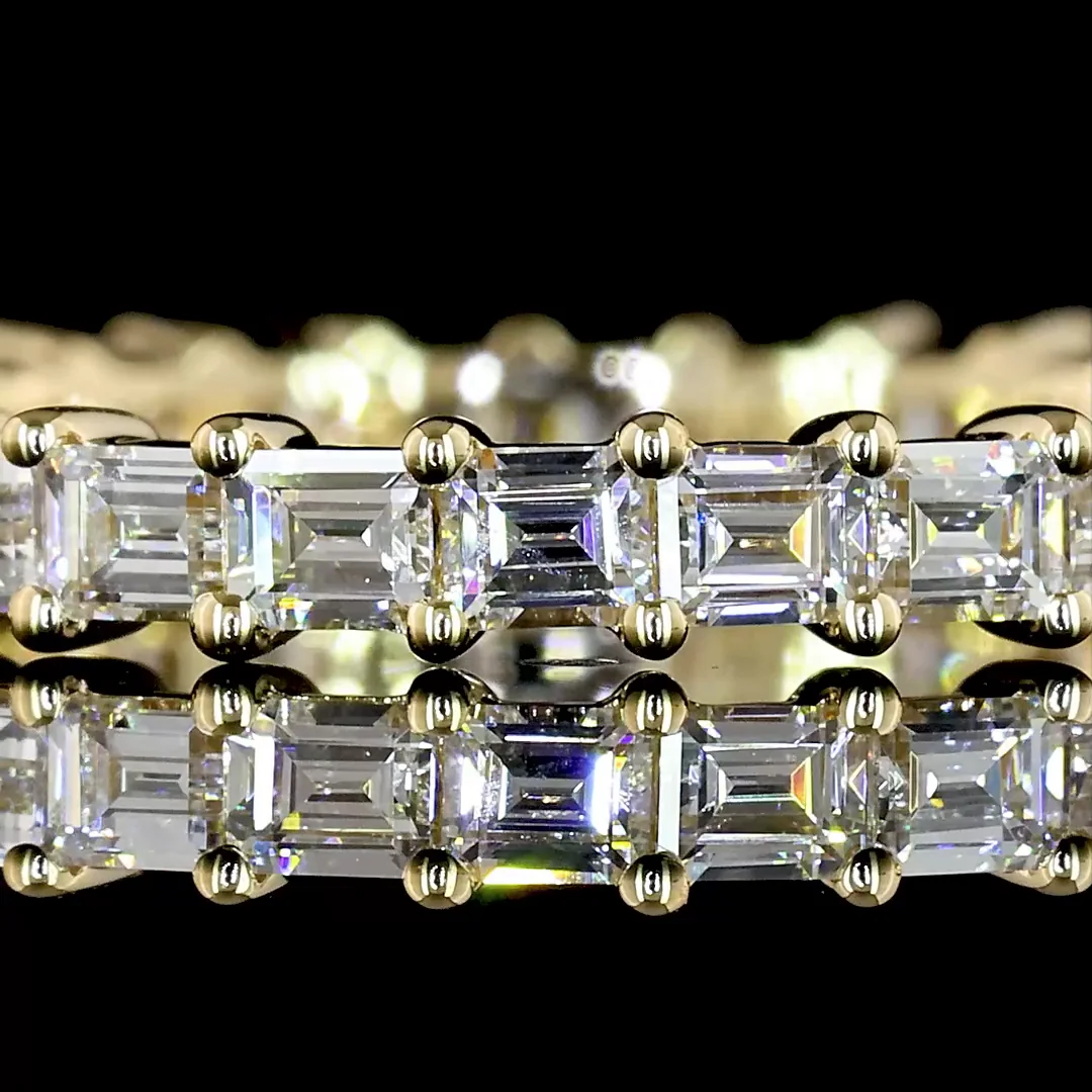 0.84 Cts 14k Yellow Gold Baguette Shape Eternity Band Eternity Band - Image 3