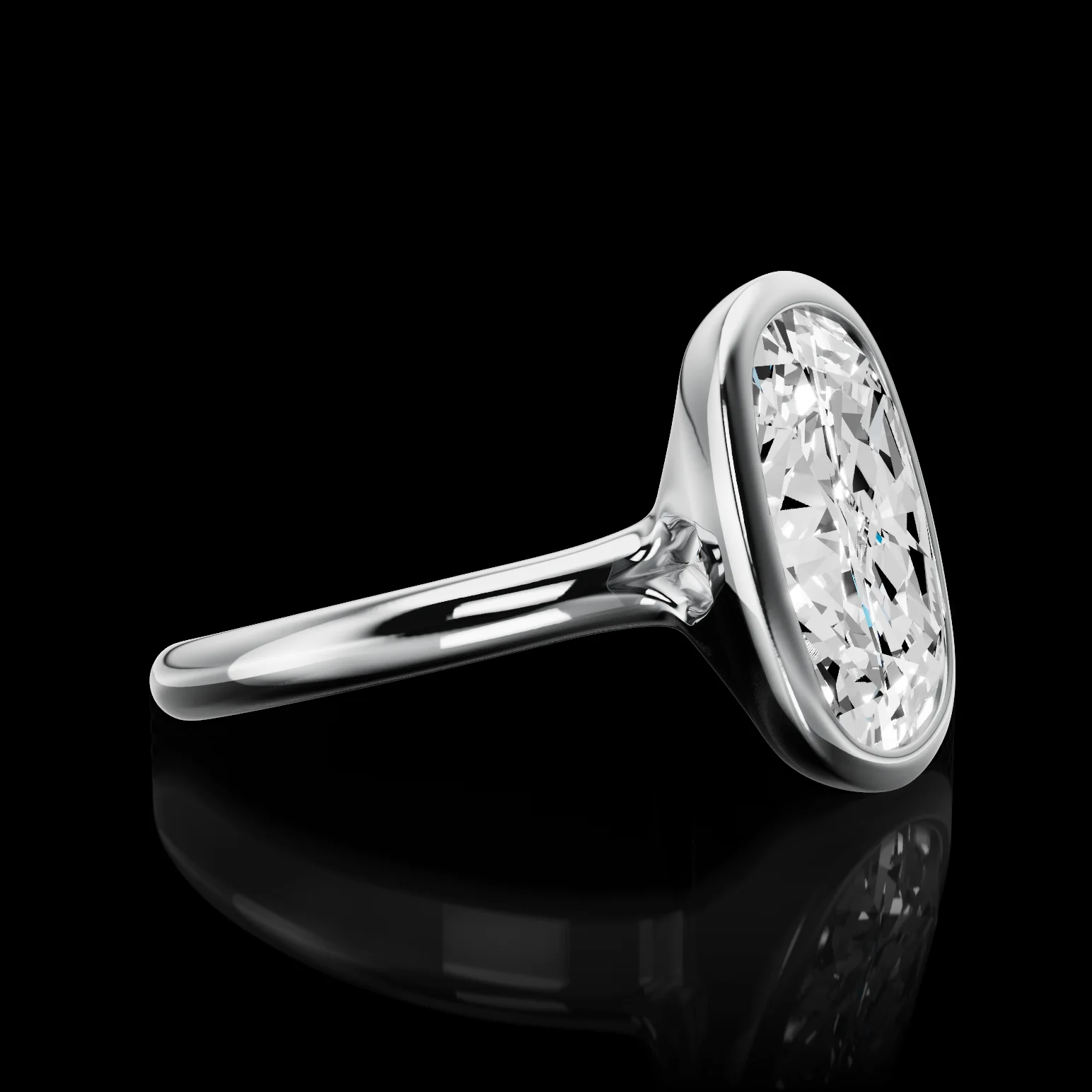 0 Cts Platinum Shape Solitaire Ring - Image 3
