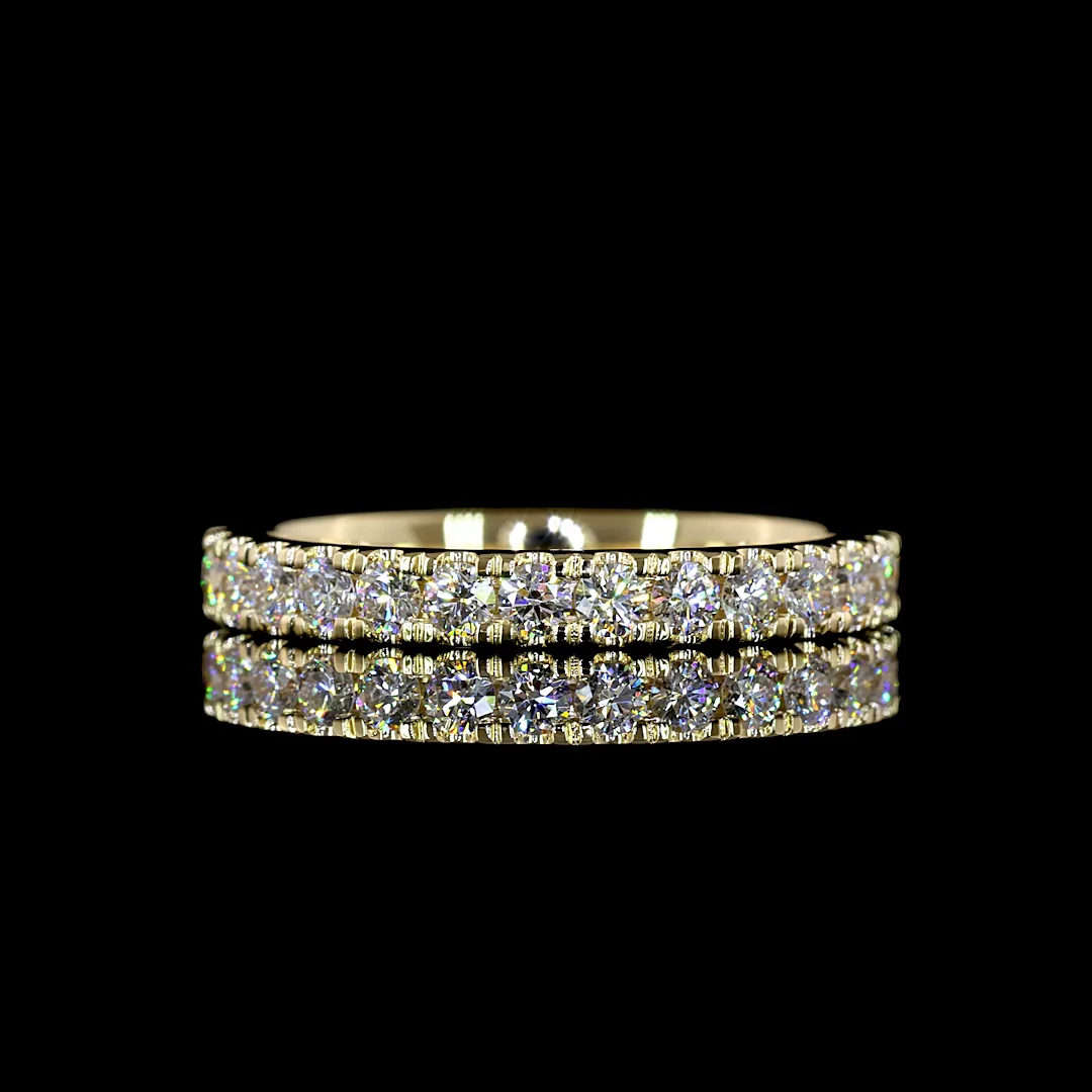 0.88 Cts 14k Yellow Gold Round Shape Eternity Band Eternity Band - Video