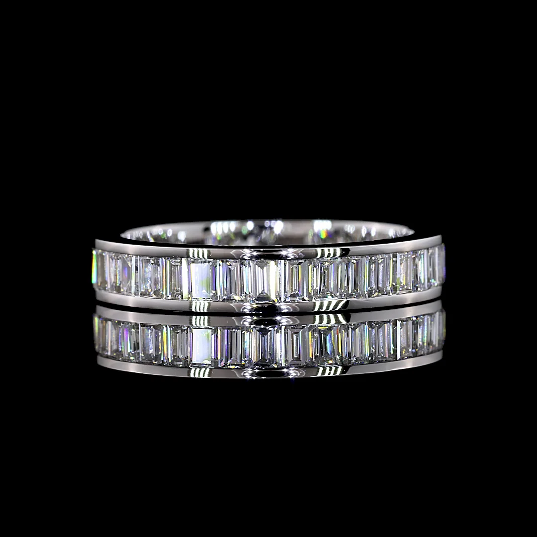 1.96 Cts 14k White Gold Baguette Shape Eternity Band Eternity Band - Video