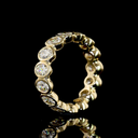 3 Cts 14k Yellow Gold Oval Shape Eternity Band Eternity Band - Image 4