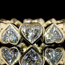 6.13 Cts 14k Yellow Gold Heart Shape Eternity Band Eternity Band - Image 3
