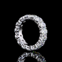 8.13 Cts 14k White Gold Oval Shape Eternity Band Ring - Image 2