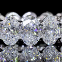 8.13 Cts 14k White Gold Oval Shape Eternity Band Ring - Image 3