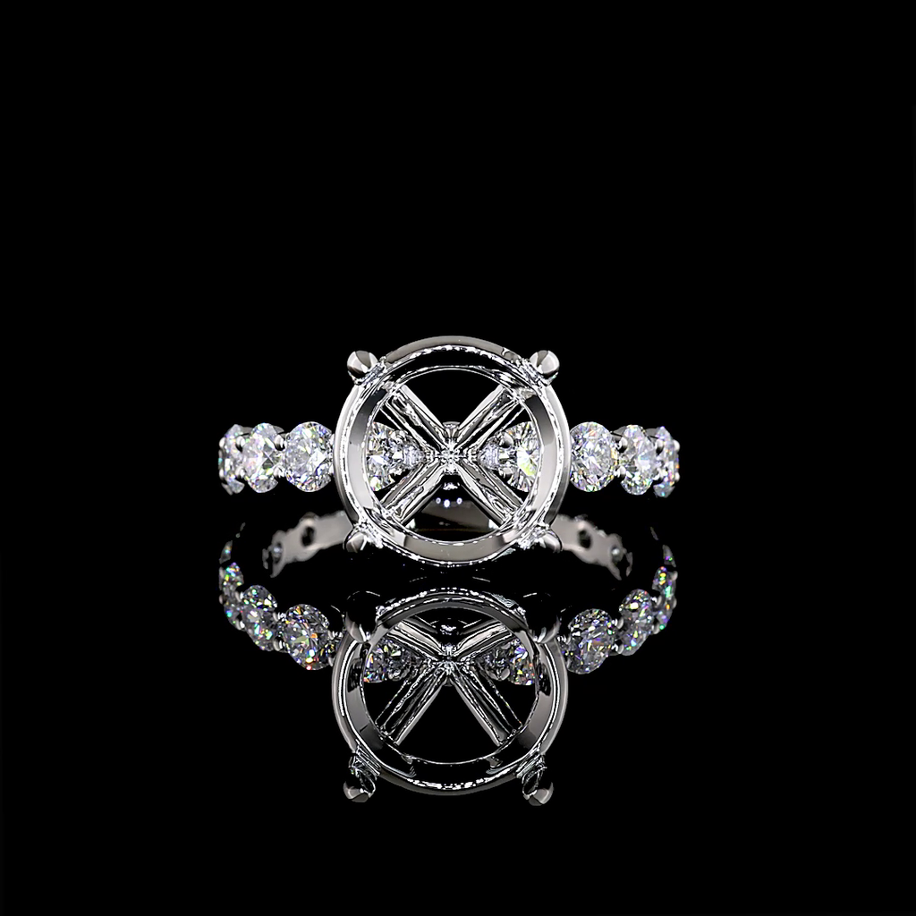 2.18 Cts Platinum Round Shape Solitaire Diamond Shank Ring - Video
