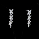 4.27 Cts 14k White Gold Mix Shape Hanging Earring - Image 2