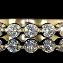 0.74 Cts 14k Yellow Gold Round Shape 3/4 Band Eternity Band - Image 3