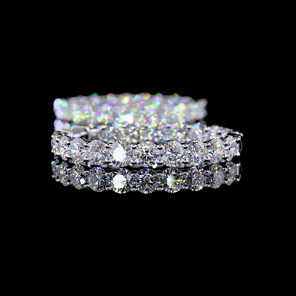 11.8 Cts Silver Round Shape Hoops Earring - Image 2