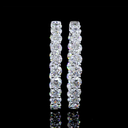 11.8 Cts Silver Round Shape Hoops Earring - Video