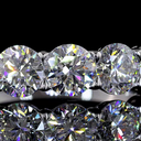 2.01 Cts 14k White Gold Round Shape 5 Stones Eternity Band - Image 4