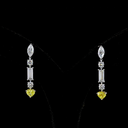 3.86 Cts 14k Two Tone Mix Shape Hanging Earring - Video