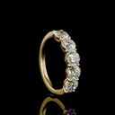1.99 Cts 14k Yellow Gold Round Shape 5 Stones Eternity Band - Image 2