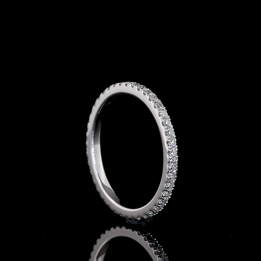 0.46 Cts 18k White Gold Round Shape Eternity Band Eternity Band - Image 2