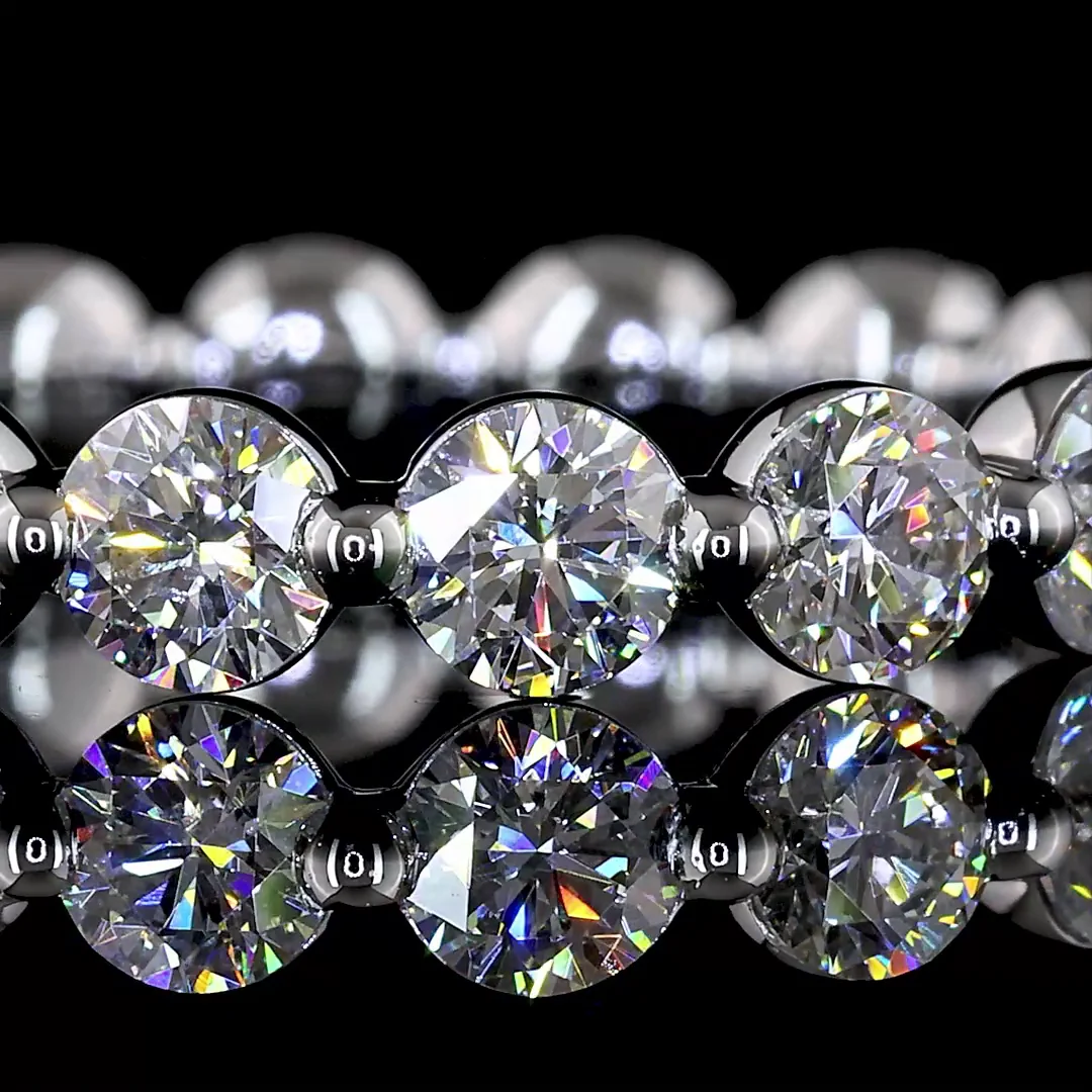 2.45 Cts 14k White Gold Round Shape Eternity Band Eternity Band - Image 3