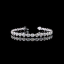 9.19 Cts 14k White Gold Round Shape Tennis Bracelet - Video