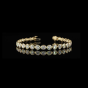9.22 Cts 14k Yellow Gold Round Shape Tennis Bracelet - Video