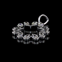 1.31 Cts 14k White Gold Pear Shape Pendant Pendant - Image 2