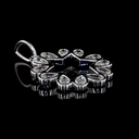 1.31 Cts 14k White Gold Pear Shape Pendant Pendant - Image 3