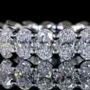 2 Cts Platinum Oval Shape Eternity Band Eternity Band - Image 3