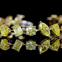 8.44 Cts 18k Yellow Gold Mix Shape Station Bracelet - Image 2