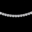 8.08 Cts 14k White Gold Round Shape Tennis Necklace - Image 3