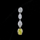 3.55 Cts 14k Two Tone Mix Shape Hanging Earring - Image 3