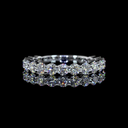 1.07 Cts 14k White Gold Round Shape 3/4 Band Eternity Band - Video