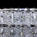 3.95 Cts 18k White Gold Radiant Shape Eternity Band Eternity Band - Image 3