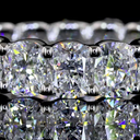 3.93 Cts Platinum Cushion Brilliant Shape Eternity Band Eternity Band - Image 3