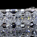 1.97 Cts 18k White Gold Oval Shape 3/4 Band Eternity Band - Image 3