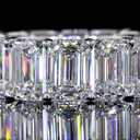 14.38 Cts 14k White Gold Emerald Shape Eternity Band Eternity Band - Image 3