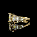 4.09 Cts 14k Yellow Gold Emerald Shape Special Ring - Image 2