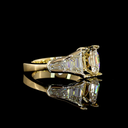 4.09 Cts 14k Yellow Gold Emerald Shape Special Ring - Image 3