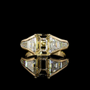 4.09 Cts 14k Yellow Gold Emerald Shape Special Ring - Video
