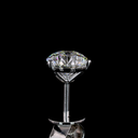 1.5 Cts 14k White Gold Round Shape Martini Earring - Image 4
