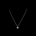 3.07 Cts 14k White Gold Round Shape Solitaire Pendant - Video