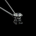 2.02 Cts 14k White Gold Round Shape Solitaire Pendant - Image 2