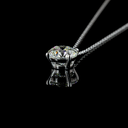 2.02 Cts 14k White Gold Round Shape Solitaire Pendant - Image 4