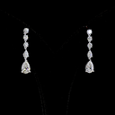 2.52 Cts 14k White Gold Mix Shape Hanging Earring - Image 2