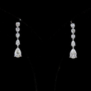 2.52 Cts 14k White Gold Mix Shape Hanging Earring - Video