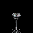 1.09 Cts 14k White Gold Round Shape Studs Earring - Image 4