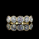 2 Cts 14k Yellow Gold Round Shape 5 Stones Eternity Band - Video